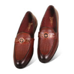 Woven Pattern Leather Tassel Shoes SB-S362