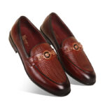 Woven Pattern Leather Tassel Shoes SB-S362