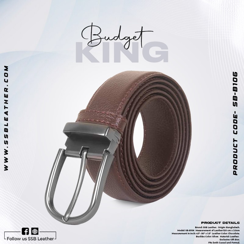 Elegant Series Leather Belt SB-B106 | Budget King