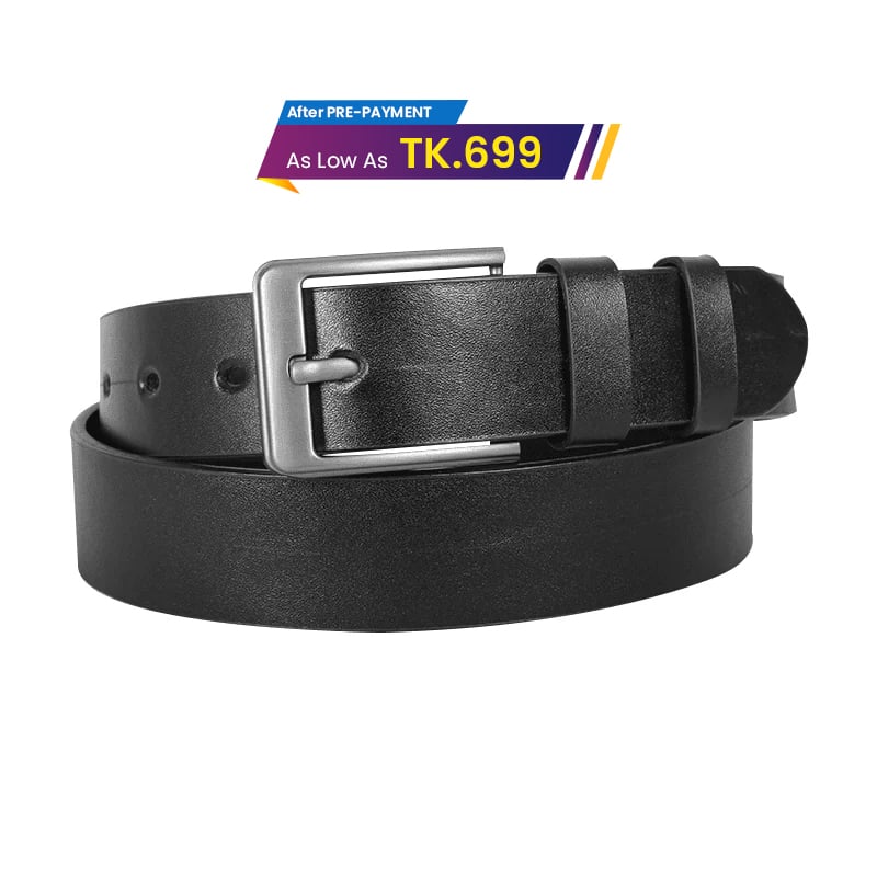 Classic Black Leather Belt For Men SB-B213