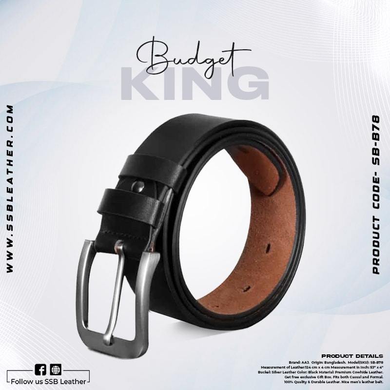 Exclusive One Part Buffalo Leather Belt SB-B78 | Budget King