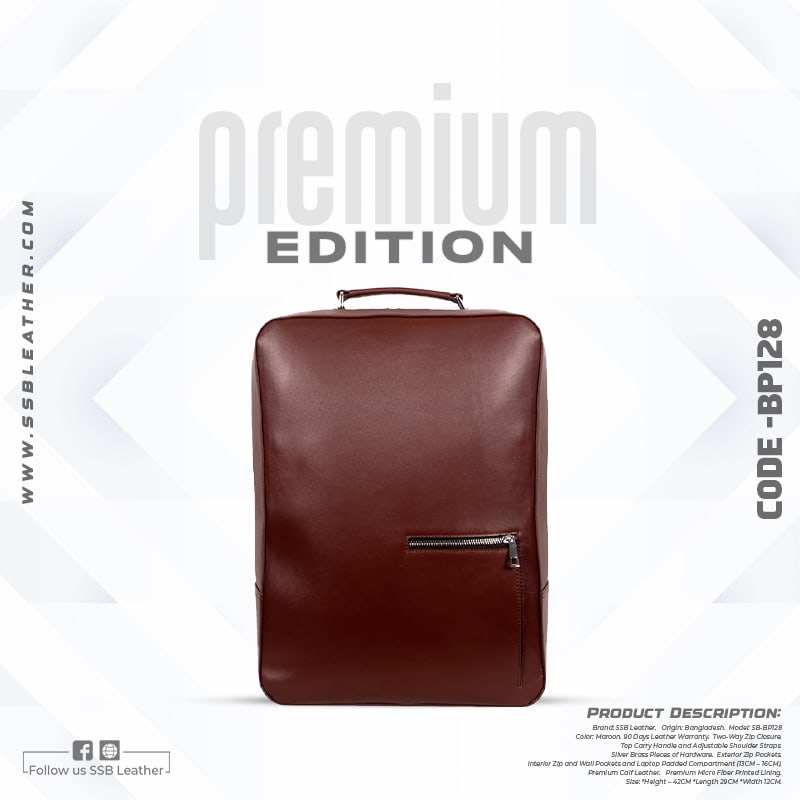 Leather Square Backpack SB-BP128 | Premium