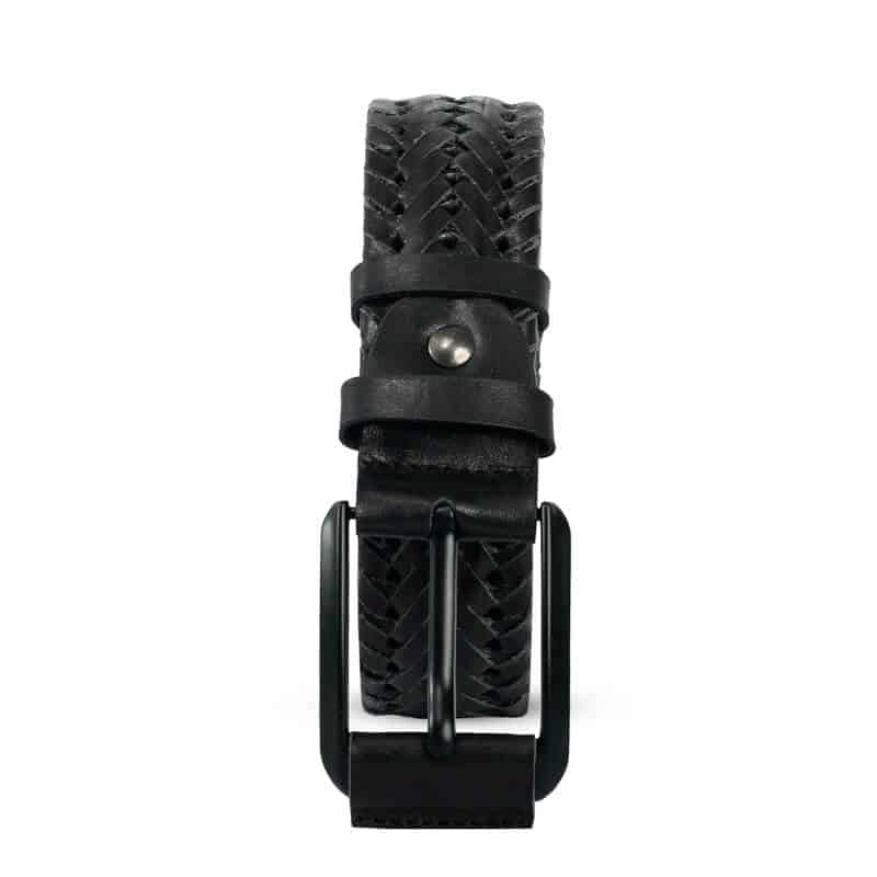 Black Plaited Leather Belt Price in BD | SSB Leather