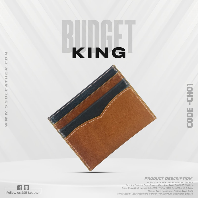 Leather Slim Pocket Card Holder Wallet SB-CH01 | Budget King