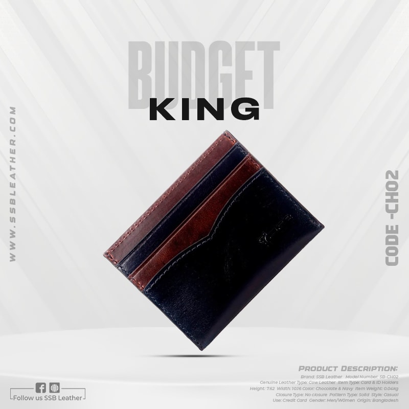 Leather Slim Pocket Card Holder Wallet SB-CH02 | Budget King