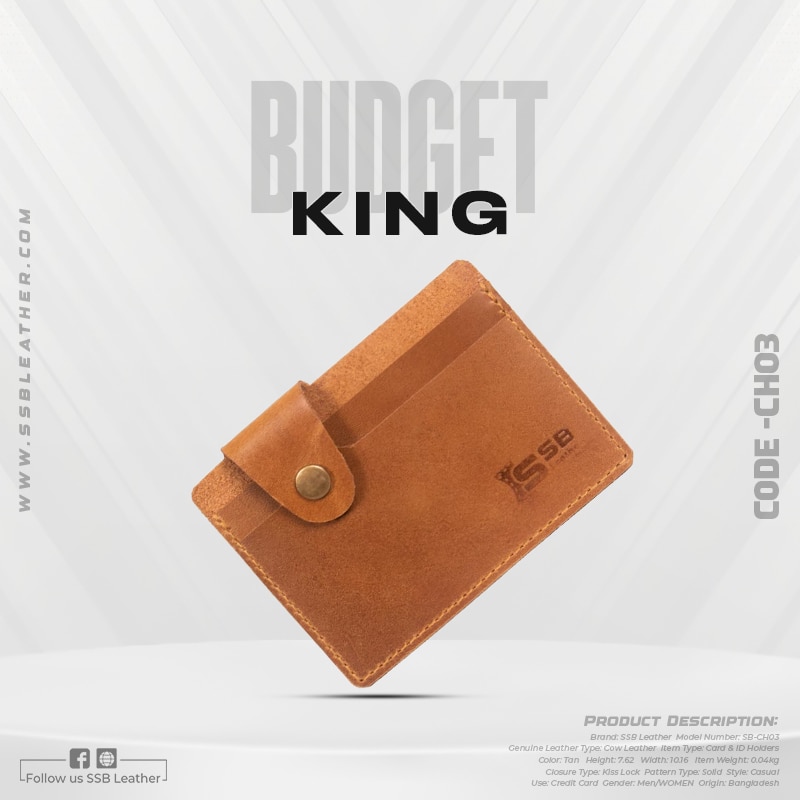 Leather Slim Pocket Card Holder Wallet SB-CH03 | Budget King