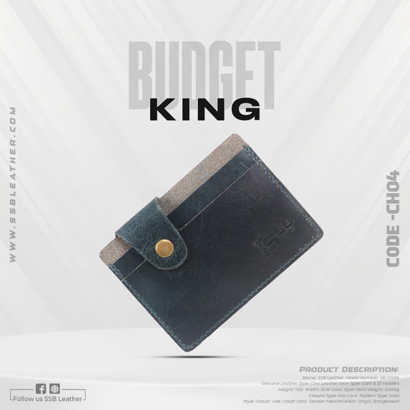 Leather Slim Pocket Card Holder Wallet SB-CH04 | Budget King