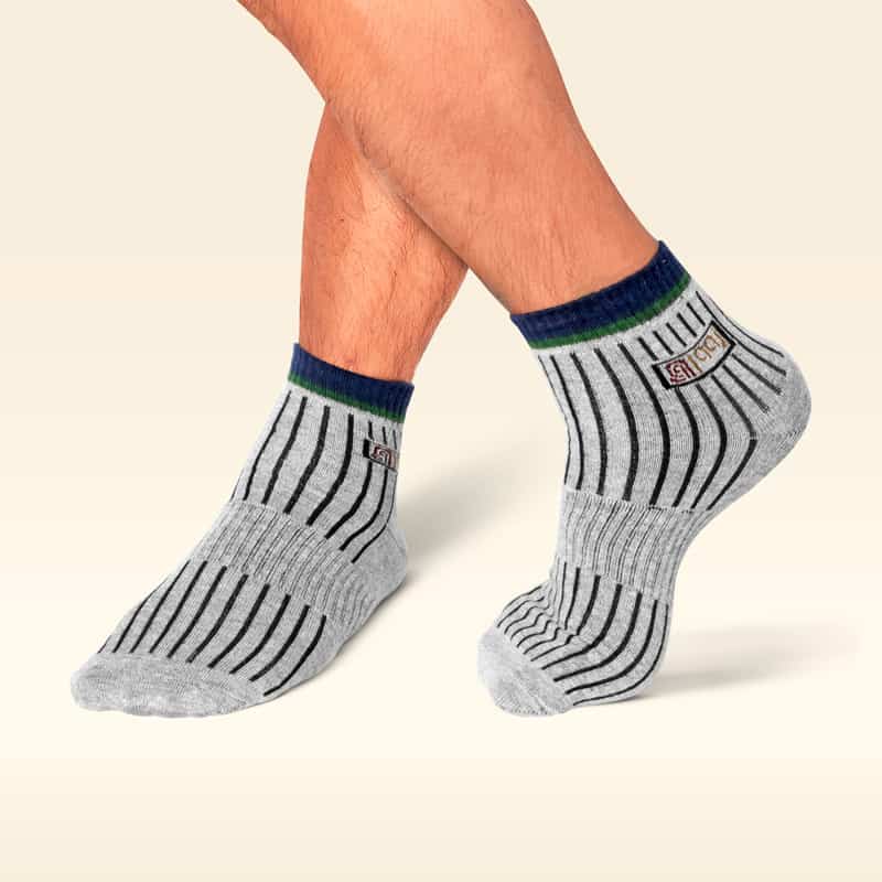 Gray With Black Strap Premium Socks at Best Price in BD | SSB Leather