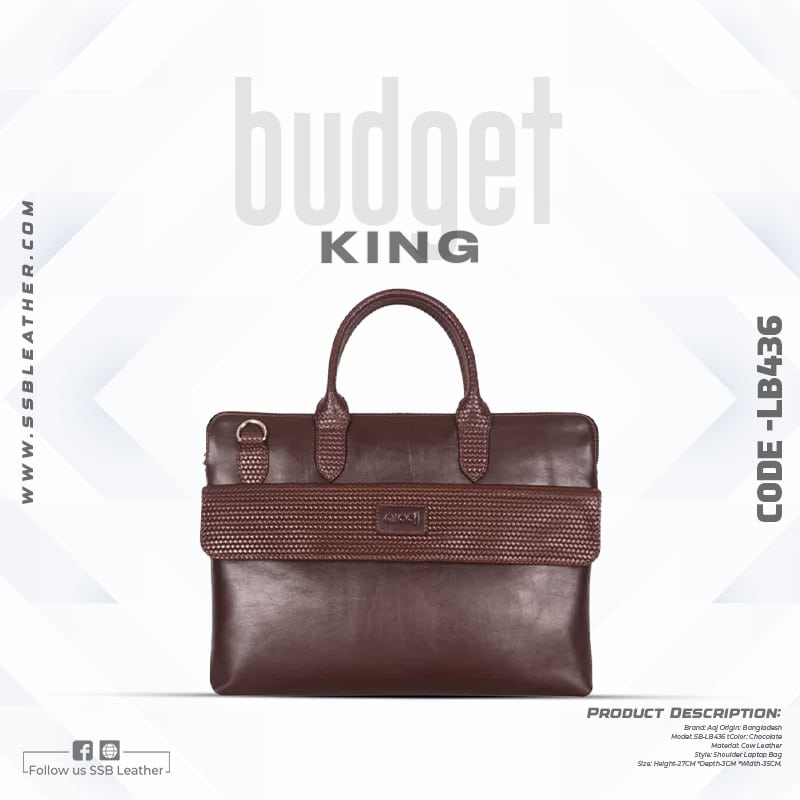 Leather Laptop Bag SB-LB436 | Budget King