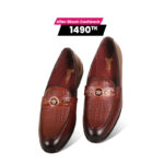 Woven Pattern Leather Tassel Shoes SB-S362