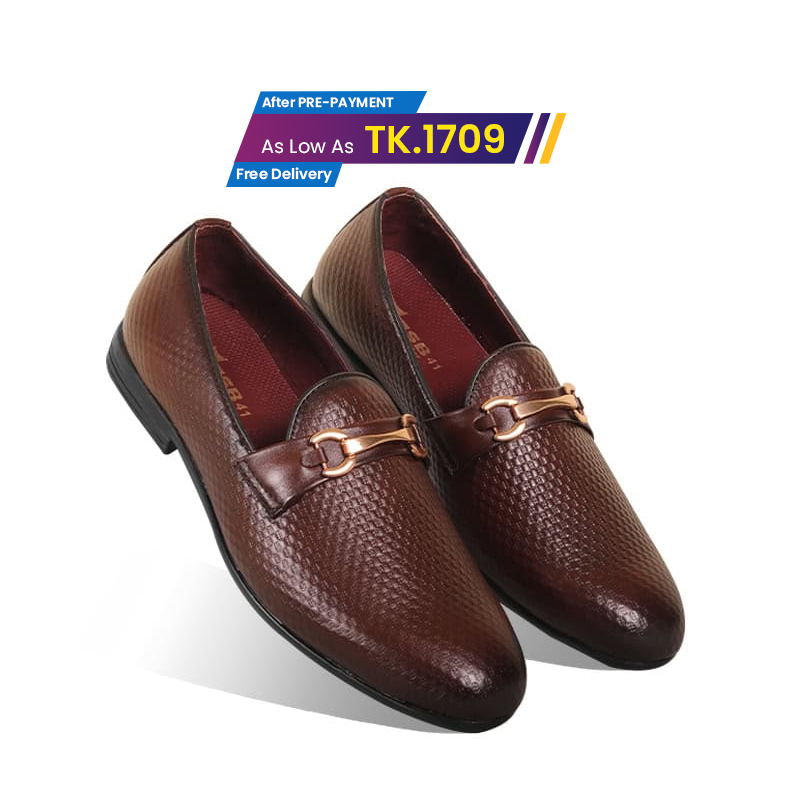 Rich Brown Textured Leather Tassel for Men SB-S786