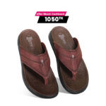 Dark Maroon Comfort Leather Sandal For Men SB-S968