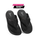 Black Comfort Leather Sandal For Men SB-S971