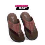 Dark Maroon Comfort Leather Sandal For Men SB-S972