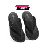 Black Comfort Leather Sandal For Men SB-S973
