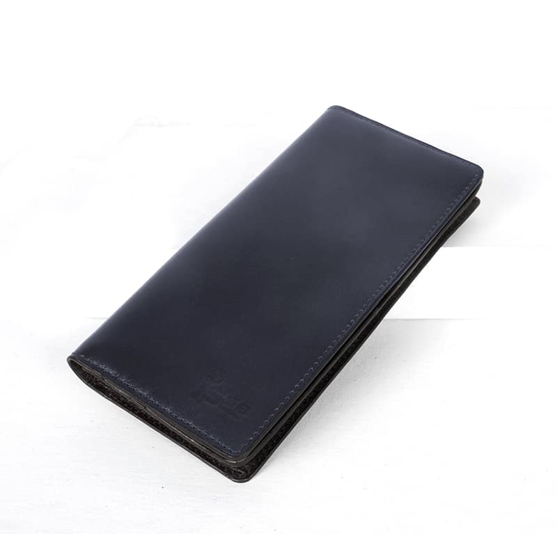 SSB Premium Leather Long Wallet(Blue) Price in BD | SSB Leather