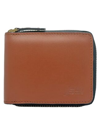 Tan Color Zippered Bi-fold Slim Wallet SB-W54