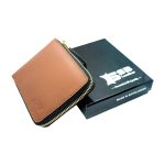 Tan Color Zippered Bi-fold Slim Wallet SB-W54