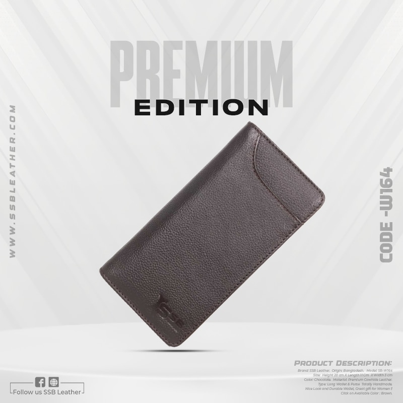 Handmade Purse & Long Leather Wallet For Men SB-W164 | Premium