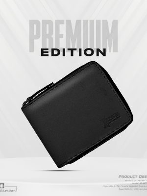 Zippered Bi-fold Slim Wallet SB-W55 | Premium