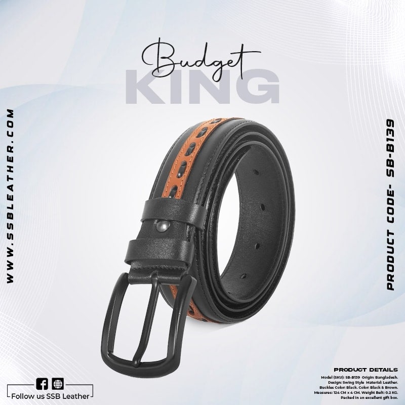 Modern Stylish Leather Belt SB-B139 | Budget King