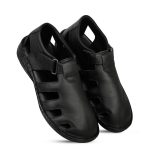 Black Formal Men's Leather Sandal SB-S215