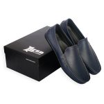 Blue Plain Leather Loafer SB-S89