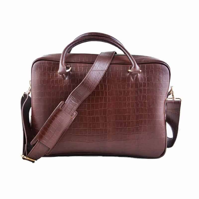 " Get Print Brown Leather Briefcase Bag Online in BD | SSB Leather "
