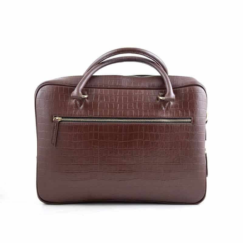" Get Print Brown Leather Briefcase Bag Online in BD | SSB Leather "