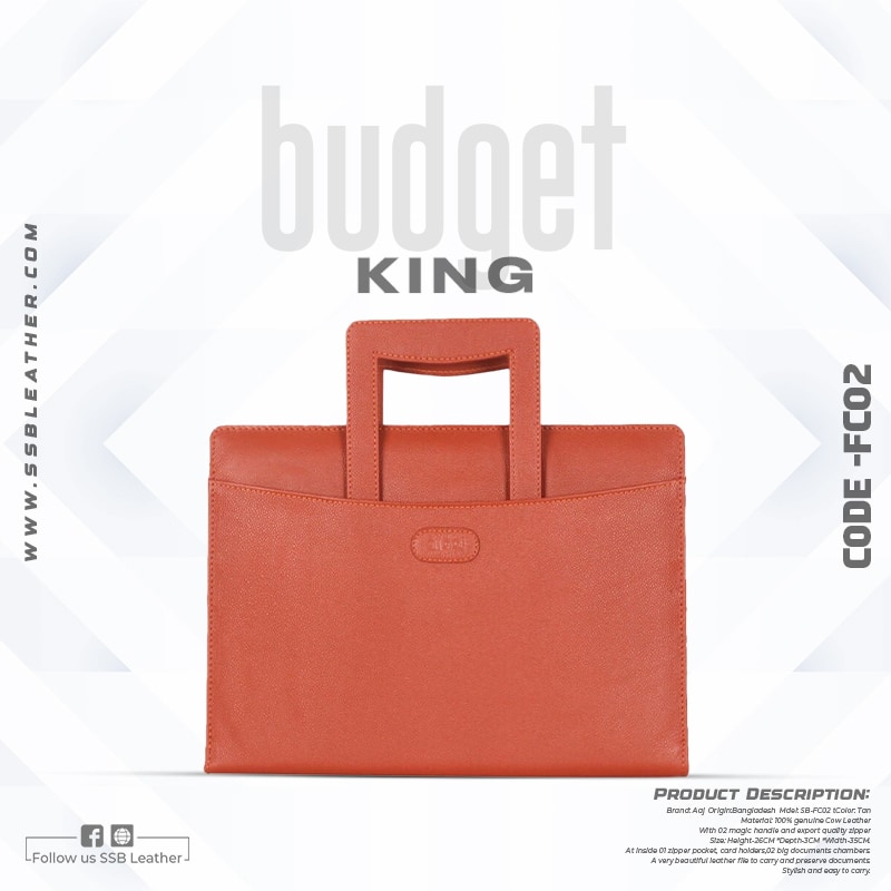 Genuine Printed Leather File Cover SB-FC02 | Budget King