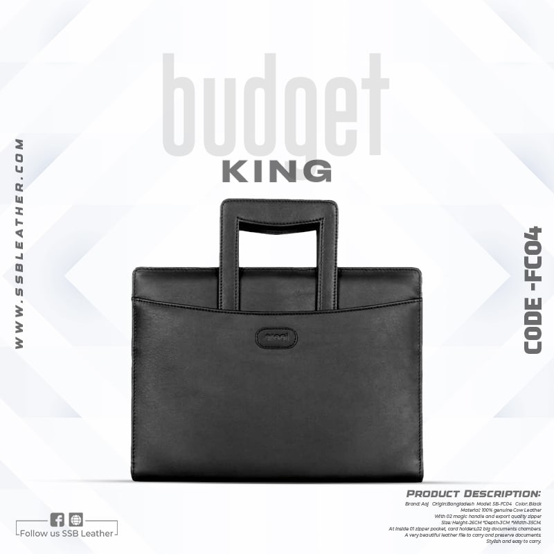 Genuine Plain Leather File Cover SB-FC04 | Budget King