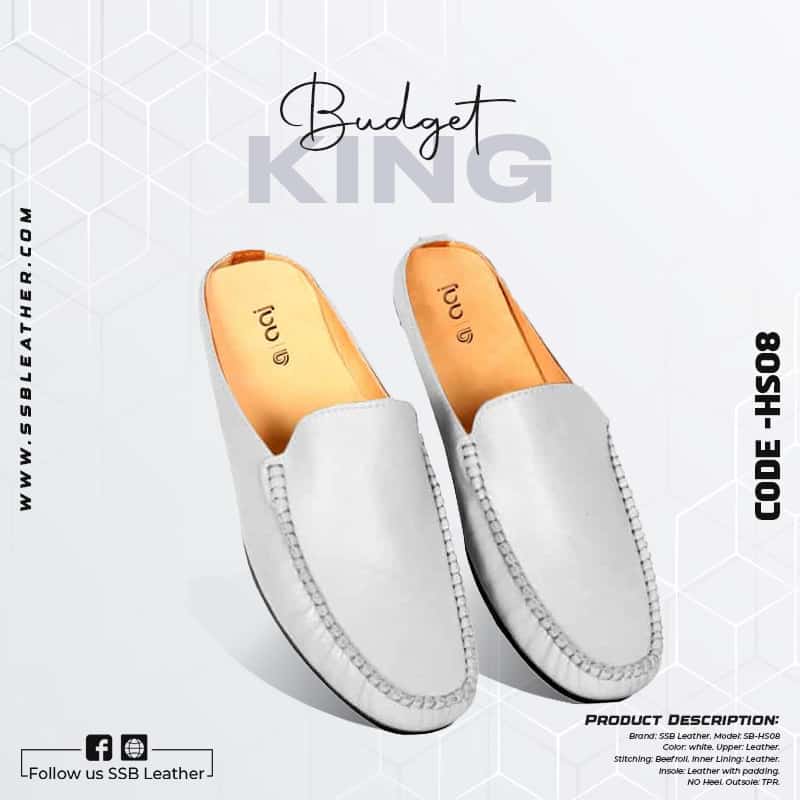 Plain Leather Half Shoes SB-HS08 | Budget King