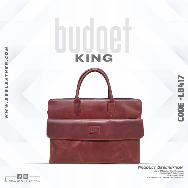Leather Laptop Bag SB-LB417 | Budget King