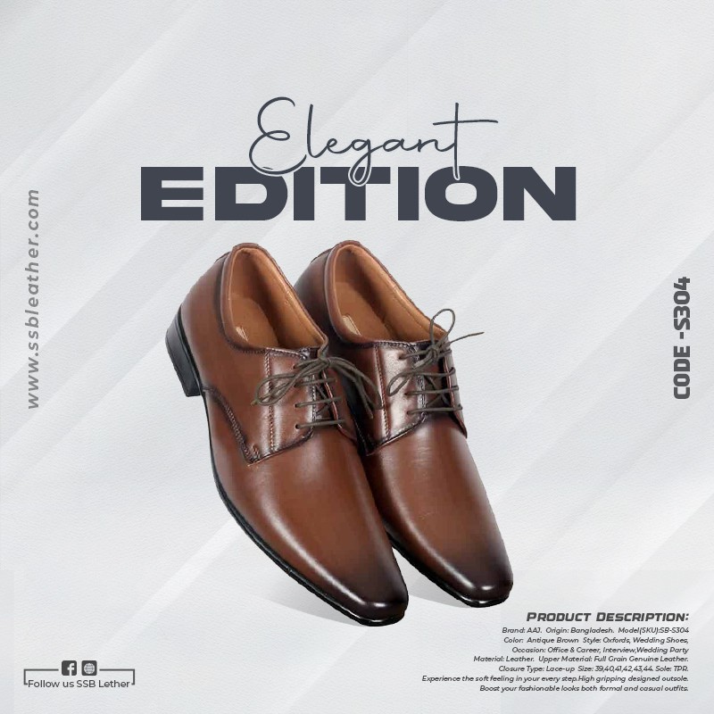 Elegant Style Formal Leather Shoes SB-S304 | Premium