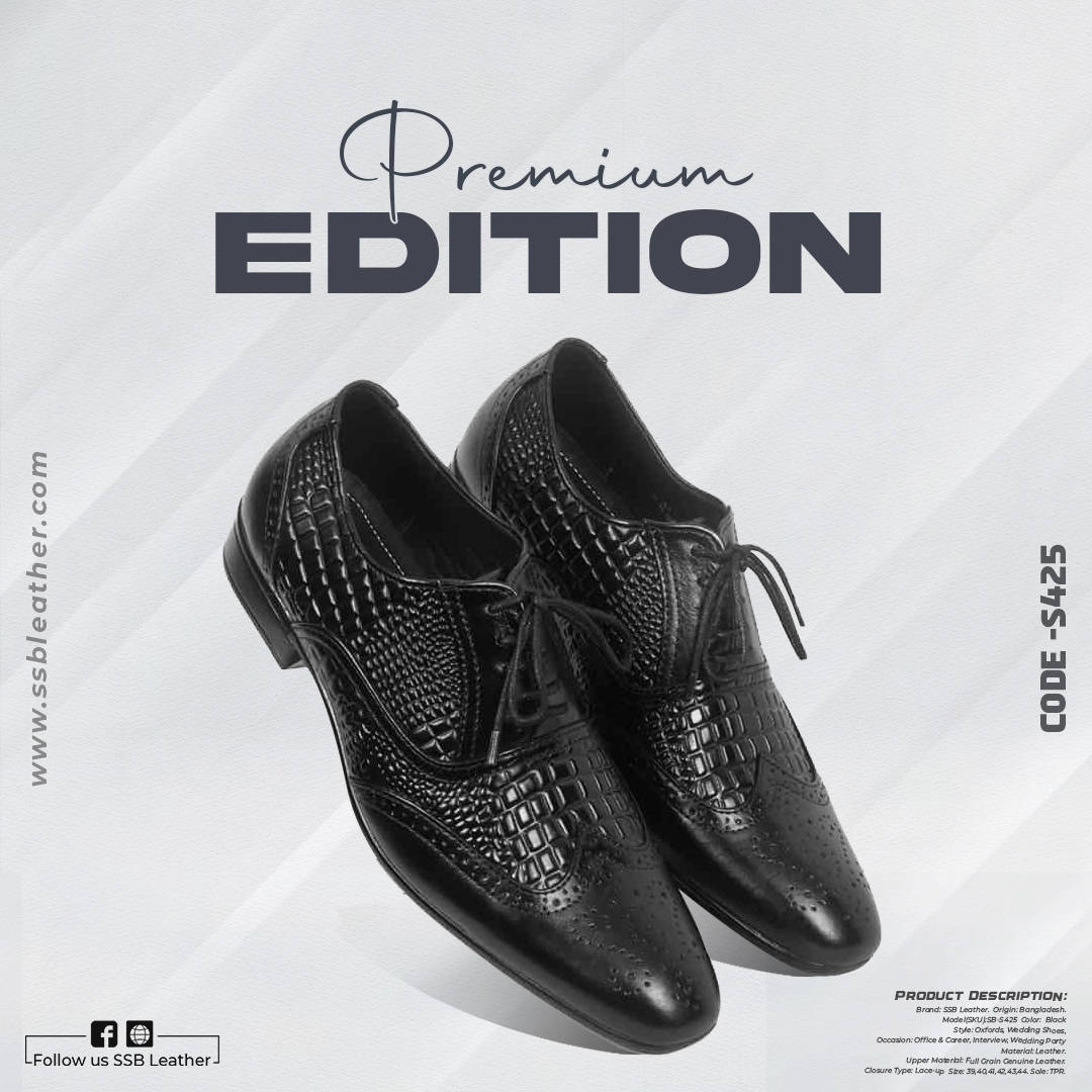 Elegant Style Leather Oxford Shoes SB-S425 | Premium