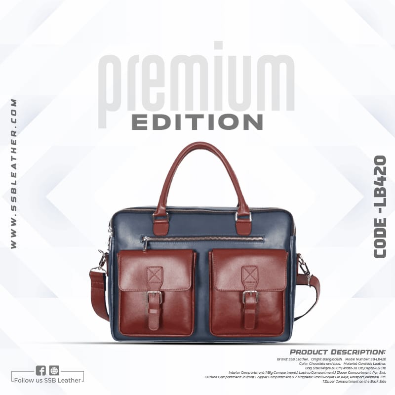 Plain Leather Executive Bag SB-LB420 | Premium