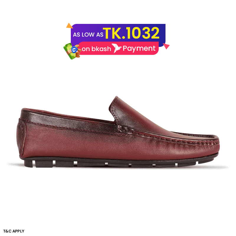 Burgundy Leather Loafer For Men SB-S1141