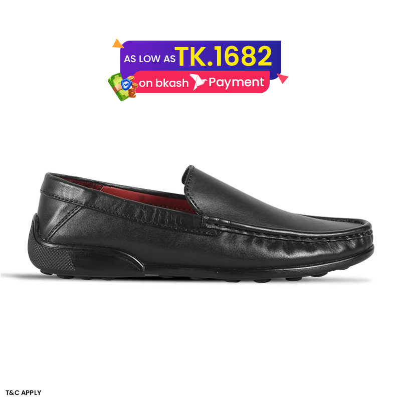 Black Leather Casual Shoes For Men SB-S1165