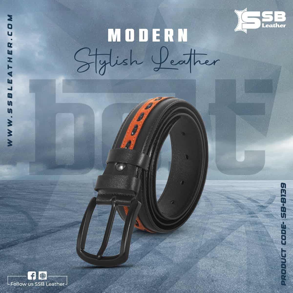 Modern Stylish Leather Belt SB-B139