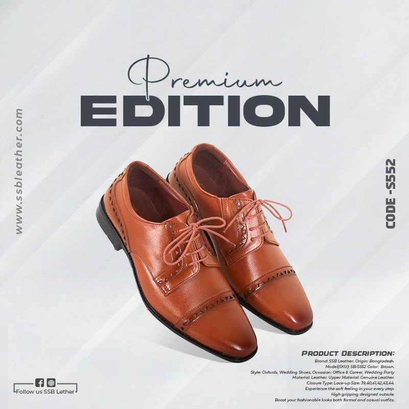 Elegant Style Formal Leather Shoes SB-S552 | Premium