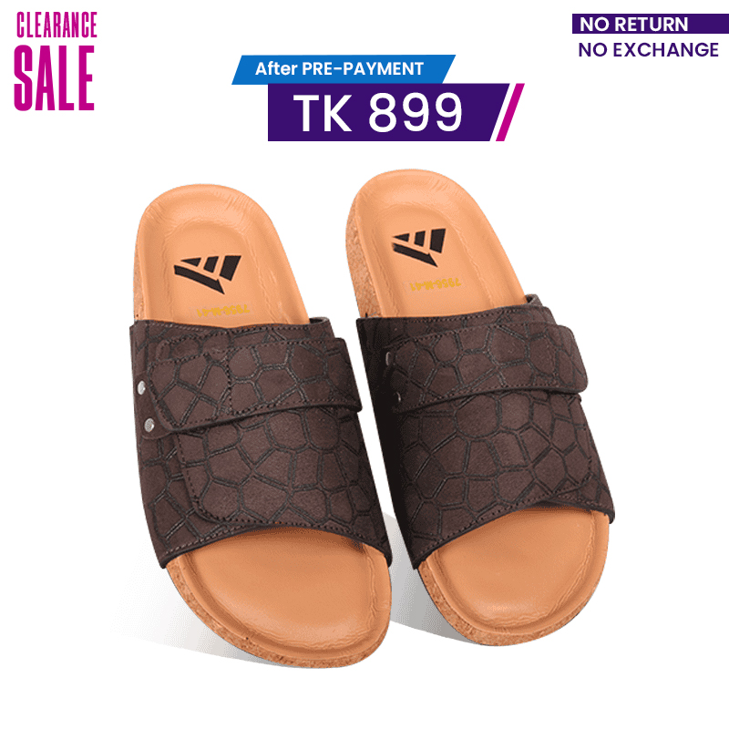 Textured Pattern Slide Sandal For Men MF17