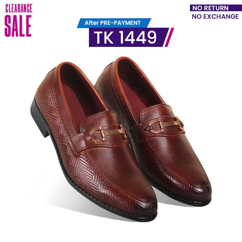 Luxury Rich Brown Textured Leather Tassel For Men SB-S789