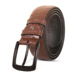 Crocodile Print Leather Belt SB-B152| Premium