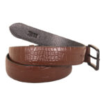 Crocodile Print Leather Belt SB-B152