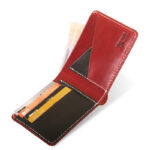 Oil Pull Up Leather Striped Wallet SB-W188 | Premium