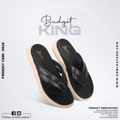 Men’s Leather Slide Sandal SB-S626 Budget King