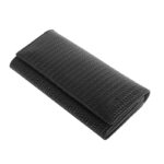 Multifunctional Woven Pattern Leather Magnetic Long Wallet For Women’s SB-W213 | Premium