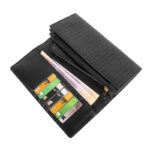 Multifunctional Woven Pattern Leather Magnetic Long Wallet For Women’s SB-W213 | Premium