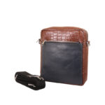 Crocodile Embossed Design Leather Messenger Bag SB-MB75