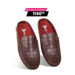 Laser Cut Design Leather Half Loafer For Men SB-S966